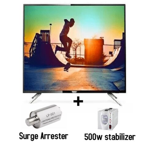 Delta 43DLT110 43″- SMART TV + 500W stabilizer and surge arrester