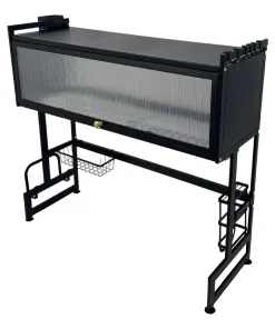 Sink Dish Organizer with Door, Black