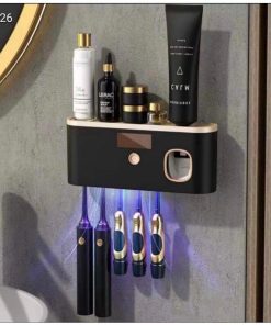 Bathroom UV Toothbrush Holder & dispenser