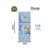 OSCAR 118L Mini Refrigerator – OSC R150S – Compact,
