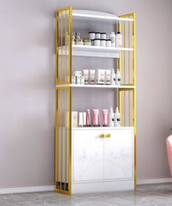 Luxurious China Cabinet with Accessible Open Storage and Repository Storage,
