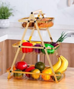 3 Tier Multifunctional Fruit Rack Basket Spice Rack