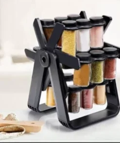 18 Jars Rotating Spice Rack: The Ultimate Kitchen Organizer in Cameroon