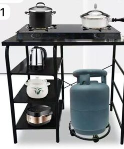 Kitchen Gas Stove Rack with LPG Roller
