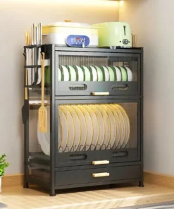 Kitchen Countertop with Drawers & Dish Cabinet – Organize Your Kitchen in Style