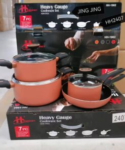 Onhey 7-Piece Heavy Gauge Non-Stick Cookware Set