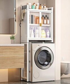 3-Layer Metal Storage Cabinet for Bathroom Laundry