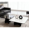 Dual-Top Marble Coffee Table Set,