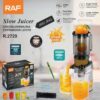 RAF R.2729 Slow Juicer – 250W – 60 RPM – 500ML Capacity