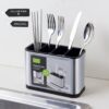Stainless steel cutlery bucket