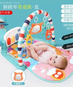 Baby Floor Piano Gym – Kick & Play Piano Mat with Soft Pad – Blue – Early Learning Toy