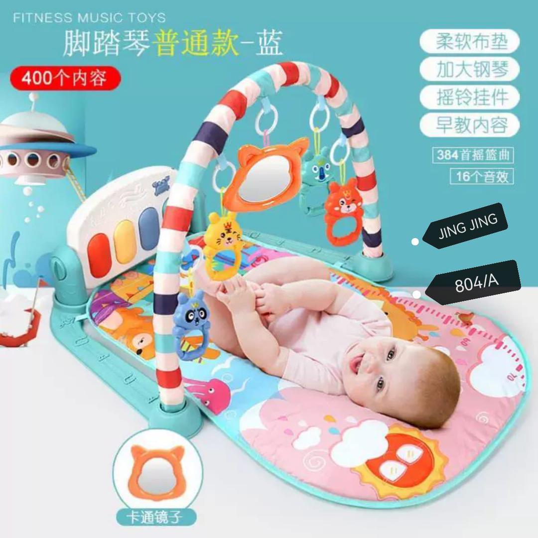 Baby Floor Piano Gym – Kick & Play Piano Mat with Soft Pad – Blue – Early Learning Toy