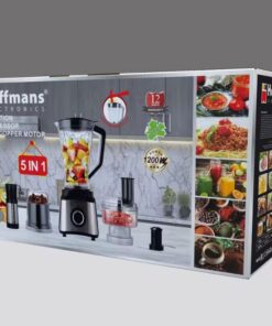 Hoffmans HM-1269 5-in-1 Multi-Function Food Processor – 1200W – 100% Pure Copper Motor