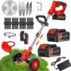 Brand: Aboutool | Product Type: Cordless Weed Wacker / Stringless Grass Trimmer | Battery: 2.0Ah Rechargeable | Functions: 3-in-1 (Trimmer, Edger, Brush Cutter) | Features: Foldable, Adjustable Height, Lightweight