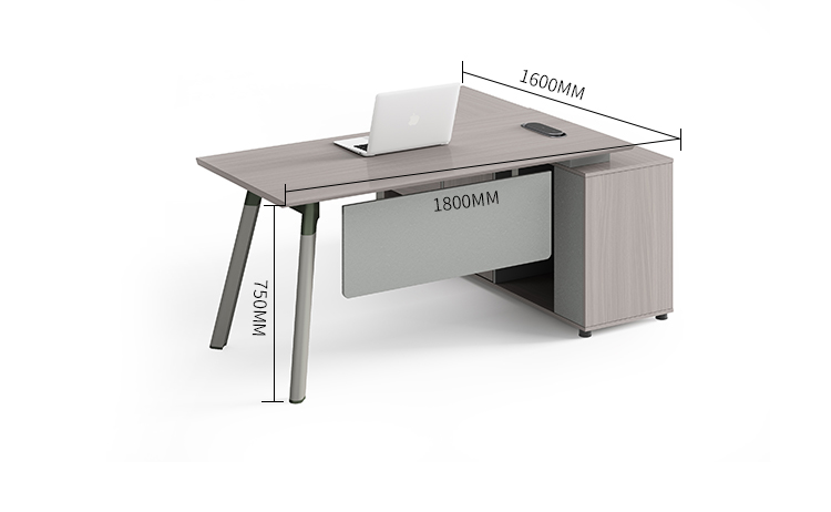 Modern MDF Executive Desk – L-Shaped Boss Manager Work Table 1800x1600x750mm - Image 3