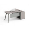 Product: Modern MDF Executive Desk | Shape: L-Shaped | Dimensions: 1800mm x 1600mm x 750mm (W x D x H) | Material: MDF (Medium Density Fiberboard) with Wooden Finish | Features: Extendable, Spacious Work Surface | Ideal For: CEO, Boss, Manager, Executive Office
