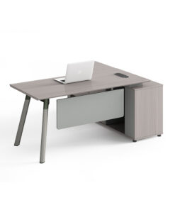 Product: Modern MDF Executive Desk | Shape: L-Shaped | Dimensions: 1800mm x 1600mm x 750mm (W x D x H) | Material: MDF (Medium Density Fiberboard) with Wooden Finish | Features: Extendable, Spacious Work Surface | Ideal For: CEO, Boss, Manager, Executive Office